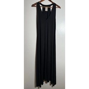 Dolan Black Maxi Dress Slinky Swing Size Large LBD